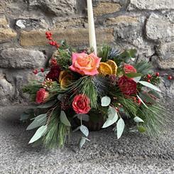 Yuletide Glow Candle Arrangment